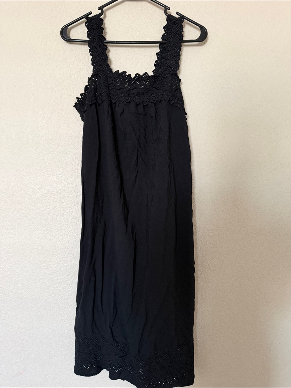 Old Navy Black Crochet-Trim Maxi Dress